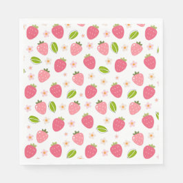Strawberry Birthday Paper Napkin Serviette