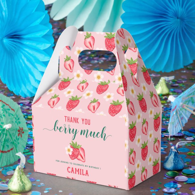 Strawberry Birthday Party Danke Berry Much Geschenkschachtel (Party)