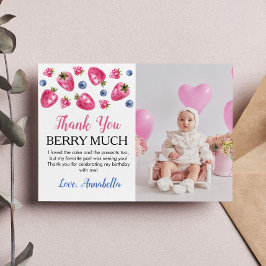 Strawberry Birthday Party Danke Karte