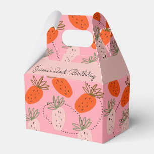 Strawberry Birthday Party Frucht Doodle Pink Geschenkschachtel