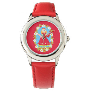 Strawberry Birthday Party Girl Armbanduhr