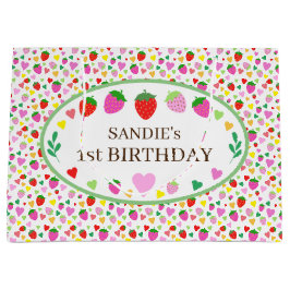 Strawberry Birthday Party Große Geschenktüte