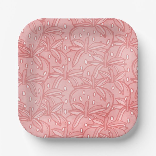 Strawberry Birthday Party Paper Teller (Vorderseite)