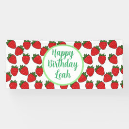 Strawberry Birthday Party Thema Banner