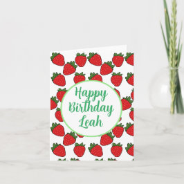 Strawberry Birthday Party Thema Karte