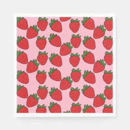 Strawberry Birthday Party Thema Umpackpapier Serviette