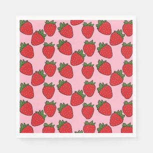 Strawberry Birthday Party Thema Umpackpapier Serviette