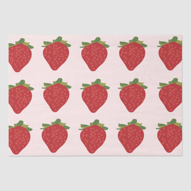 Strawberry Birthday Summer Strawberries Seidenpapier (Vorderseite)