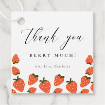 Strawberry Birthday Thema Danke