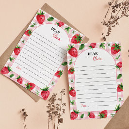 Strawberry Birthday Time Capsule Note Card Dankeskarte