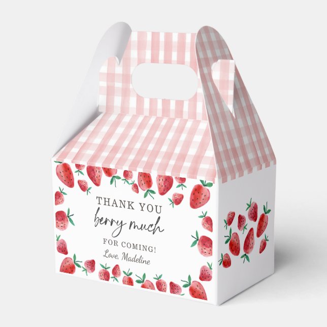 Strawberry Birthday Vielen Dank Berry Much Sweet Geschenkschachtel (Vorderseite)