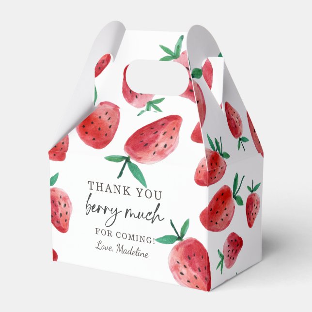 Strawberry Birthday Vielen Dank Berry Much Sweet Geschenkschachtel (Vorderseite)