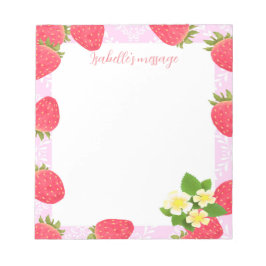 Strawberry Blank Pink Notizblock