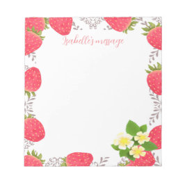 Strawberry Blank White Notizblock