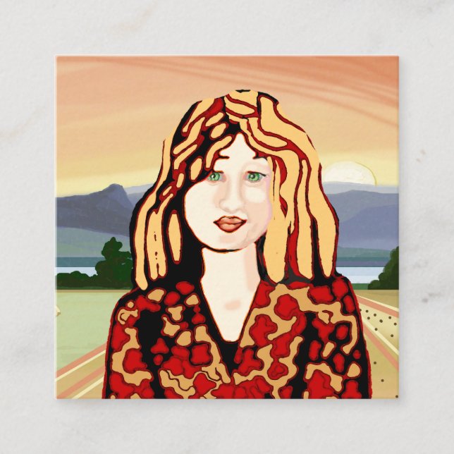 Strawberry blonde Frau Calling Card Telefonnummerkarte (Vorderseite)
