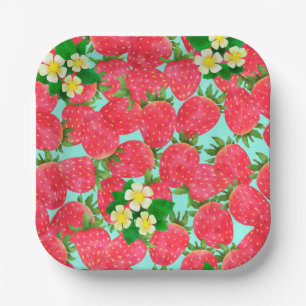 Strawberry Blue Pappteller