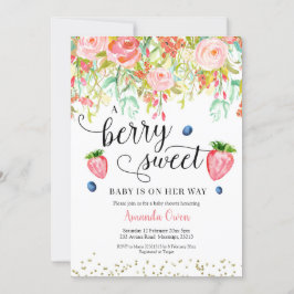 Strawberry Blueberry Baby Shower Einladung
