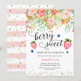 Strawberry Blueberry Baby Shower Einladung