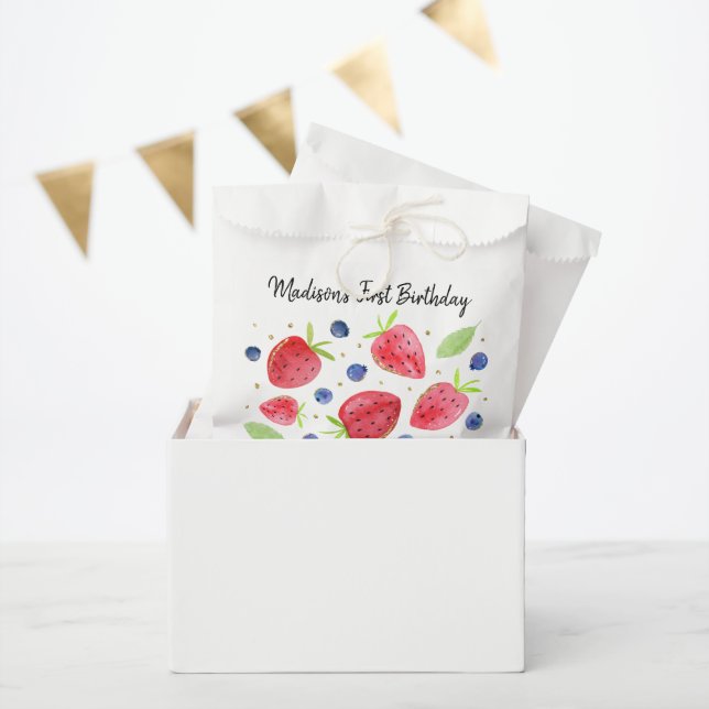 Strawberry Blueberry Berry Sweet Birthday Geschenktütchen (Party)