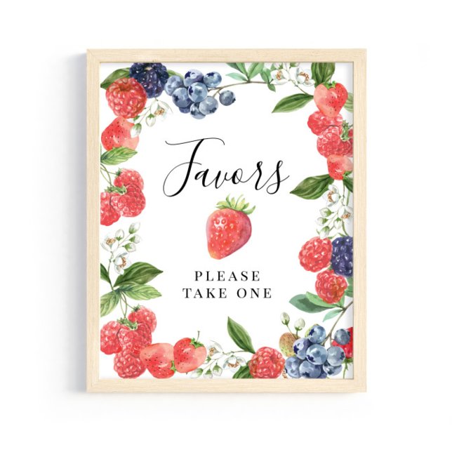 Strawberry Blueberry Favors - Please Take One Sign Poster (Von Creator hochgeladen)