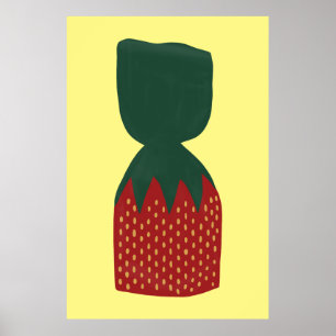 Strawberry Bon Bons Candies Poster