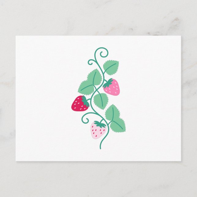 Strawberry Border Postkarte (Vorderseite)
