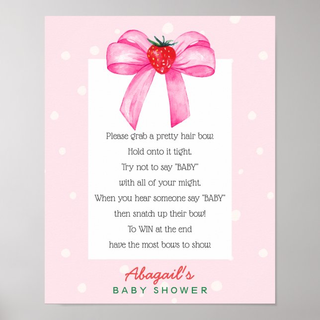 Strawberry Bow Baby Showroom Poster (Vorne)