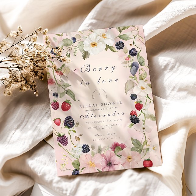 Strawberry Bow Bridal Dusche Einladung (Von Creator hochgeladen)