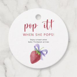 Strawberry Bow Pop, wenn sie Pop Geschenkanhänger