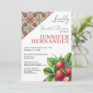 Strawberry Bridal Dusche Einladung