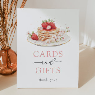 Strawberry Brunch Babyduschkarten und Geschenkschi Sockelschild