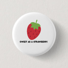 Strawberry Button | Cute Fruit-Themed Pin