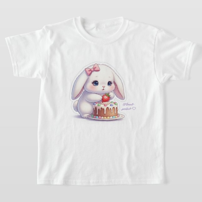 Strawberry Cake Bunny - Careful Decorating Kawaii  T-Shirt (Ablage )