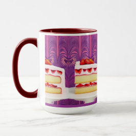 Strawberry Cake Generative Art Combo Tasse