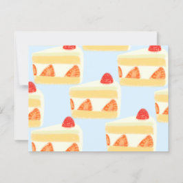 Strawberry Cake Postcard Postkarte