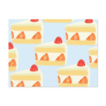 Strawberry Cake Postcard