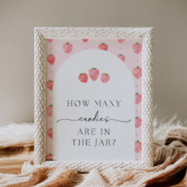 Strawberry Candies Party Sign