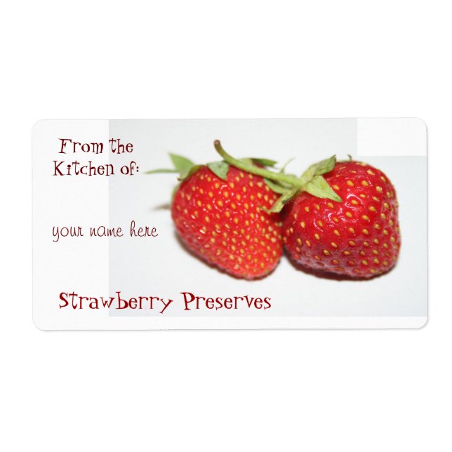 Strawberry Canning Labels (Vorne)