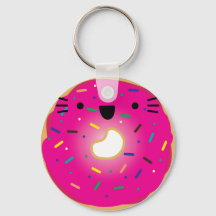 Strawberry Cat Donut Schlüsselanhänger Stretched