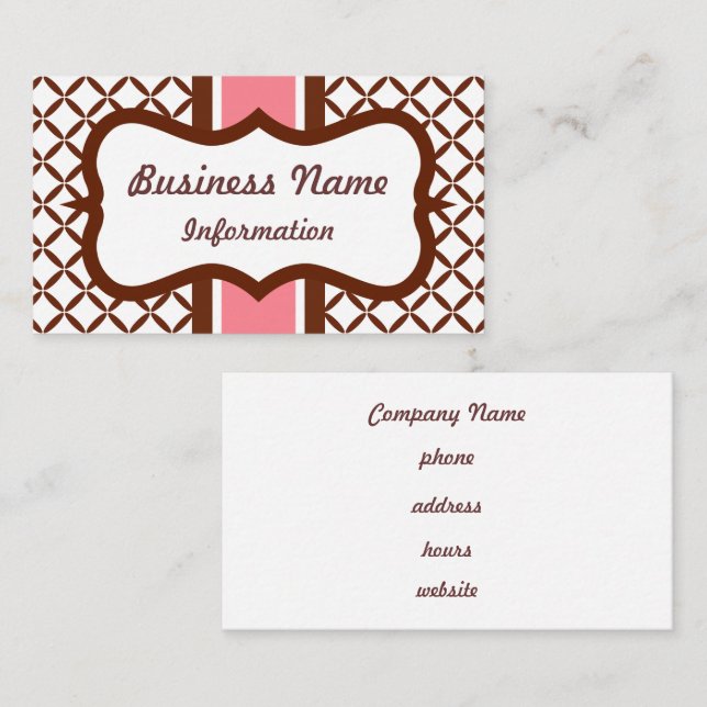 Strawberry Chocolate Business Card Visitenkarte (Vorne/Hinten)