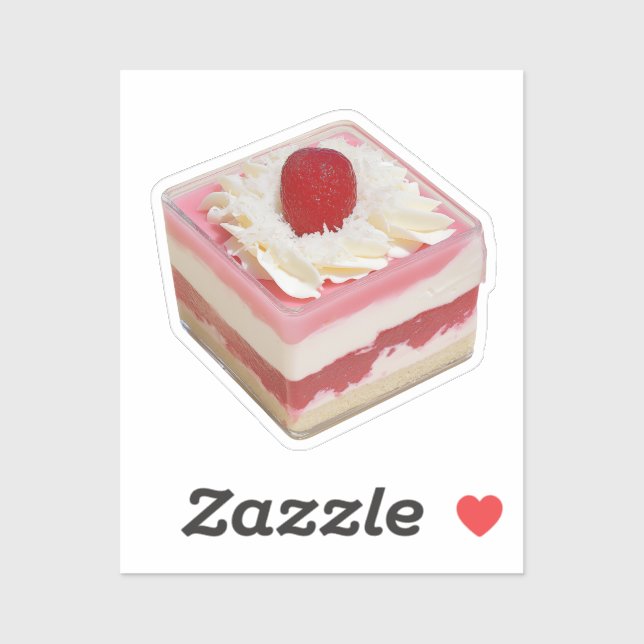 Strawberry Coconut Layered Dessert Aufkleber (Blatt)