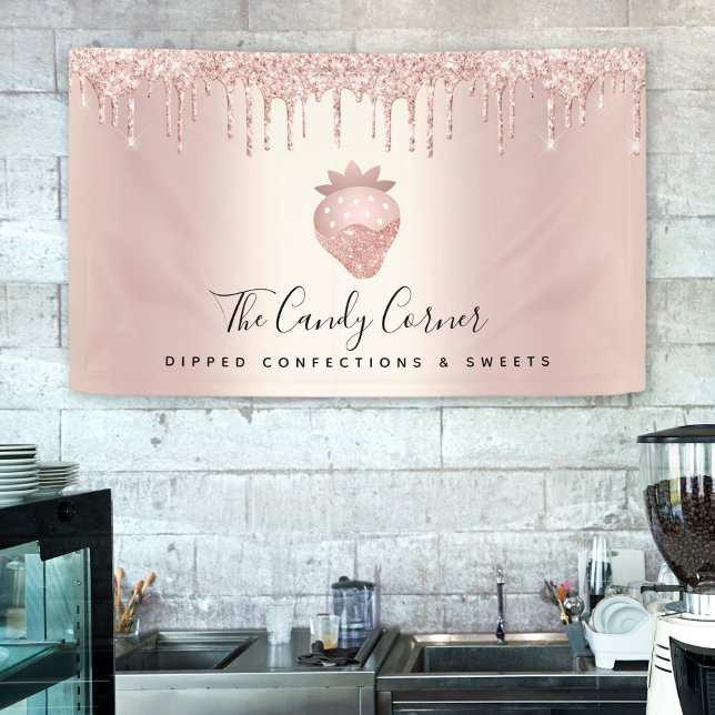 Strawberry Confection Rose Gold Glitzer Tropfen Ch Banner (Von Creator hochgeladen)