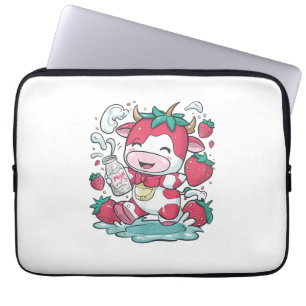 Strawberry Cow Kawaii Anime Strawberry Milk _4 Laptopschutzhülle