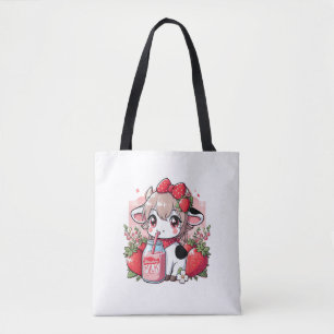 Strawberry Cow Kawaii Anime Strawberry Milk _6 Tasche