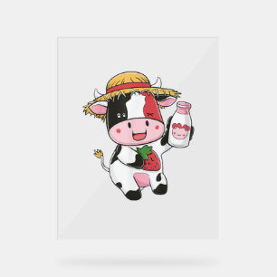Strawberry Cow Kawaii Anime Strawberry Milk _7 Acrylschild