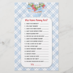 Strawberry Cupcake Blue Baby to Beduwer Game Flyer