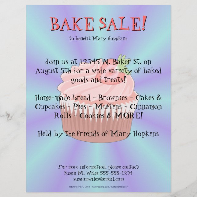 Strawberry Cupcake Flyer (Vorne)