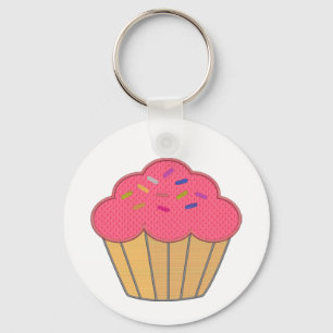 Strawberry Cupcake Imitate Stickerei drucken Schlüsselanhänger