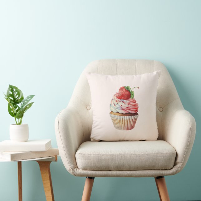 Strawberry Cupcake Sweet Dessert Kissen (Stuhl )
