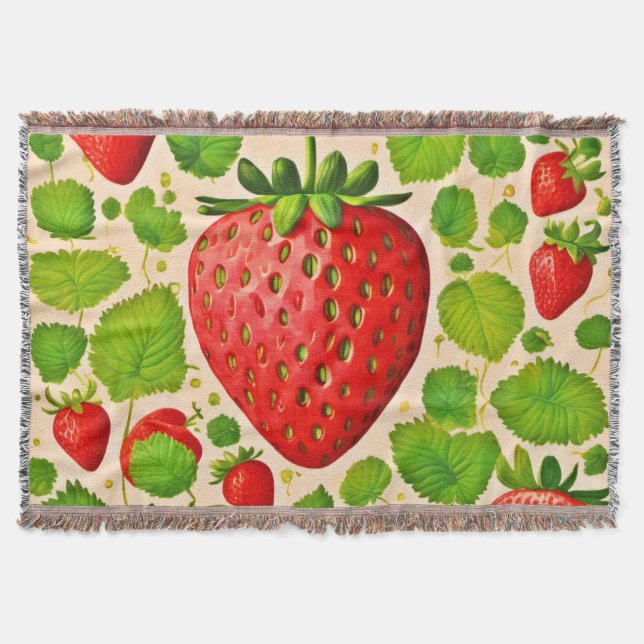Strawberry Dadaist Artwork Decke (Vorderseite)